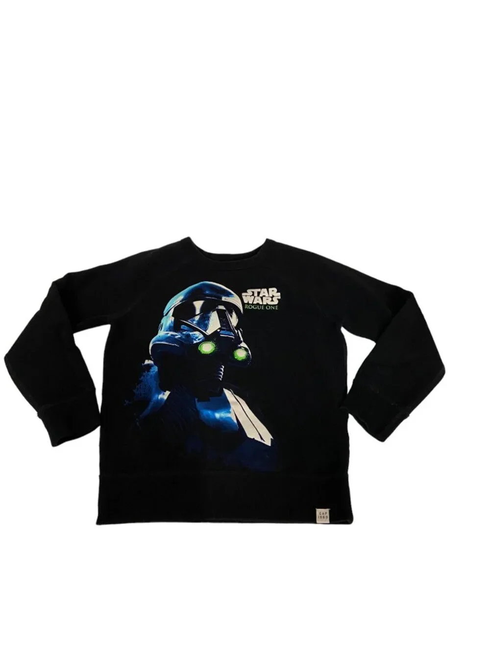 Gap Star Wars Rogue One Crewneck Sweatshirt Black Size S (6-7) Back To School